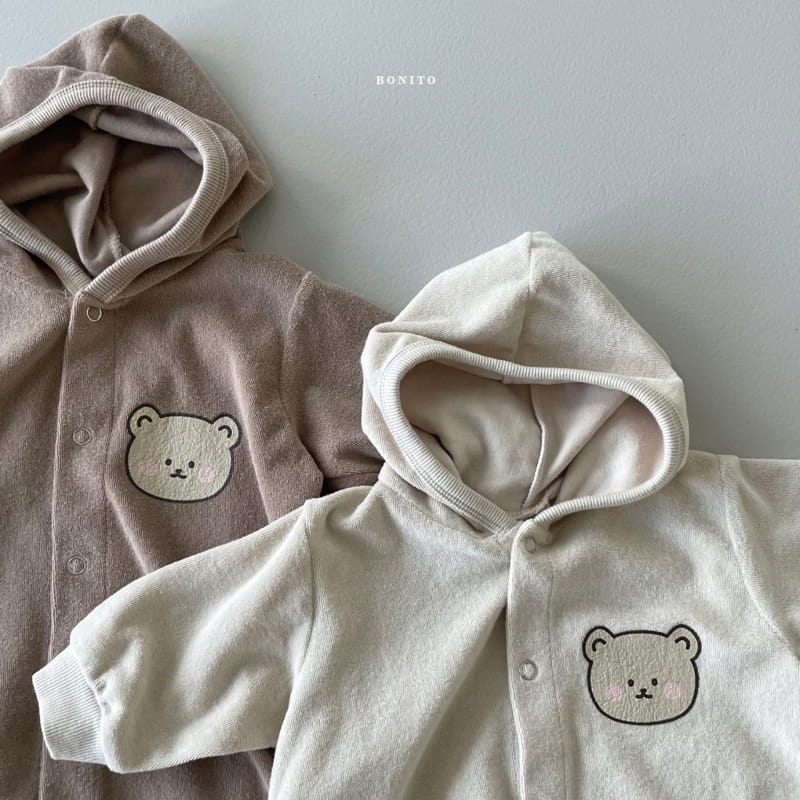 BONITO - Korean Children Fashion - #Kfashion4kids - Soft Bear Hoody Bodysuit - 3