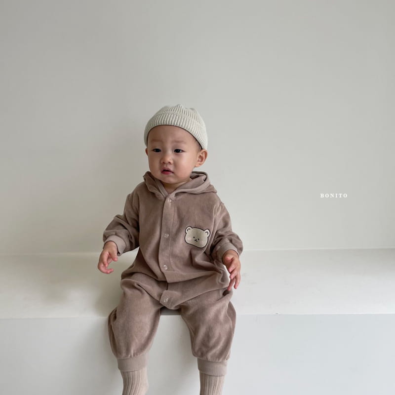 BONITO - Korean Children Fashion - #Kfashion4kids - Soft Bear Hoody Bodysuit - 9