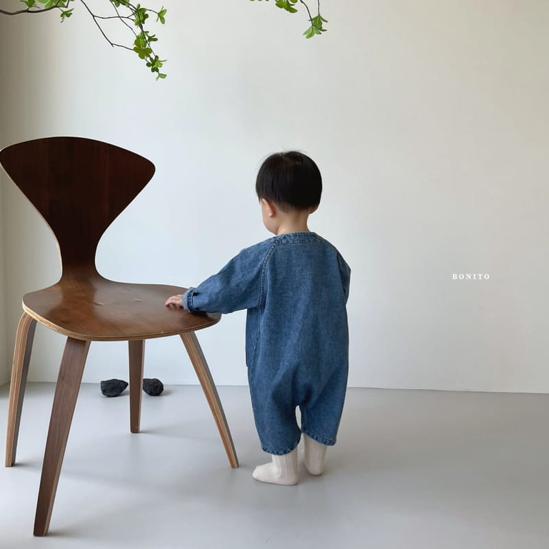 BONITO - Korean Children Fashion - #Kfashion4kids - Denim Two Pockets Bodysuit - 10