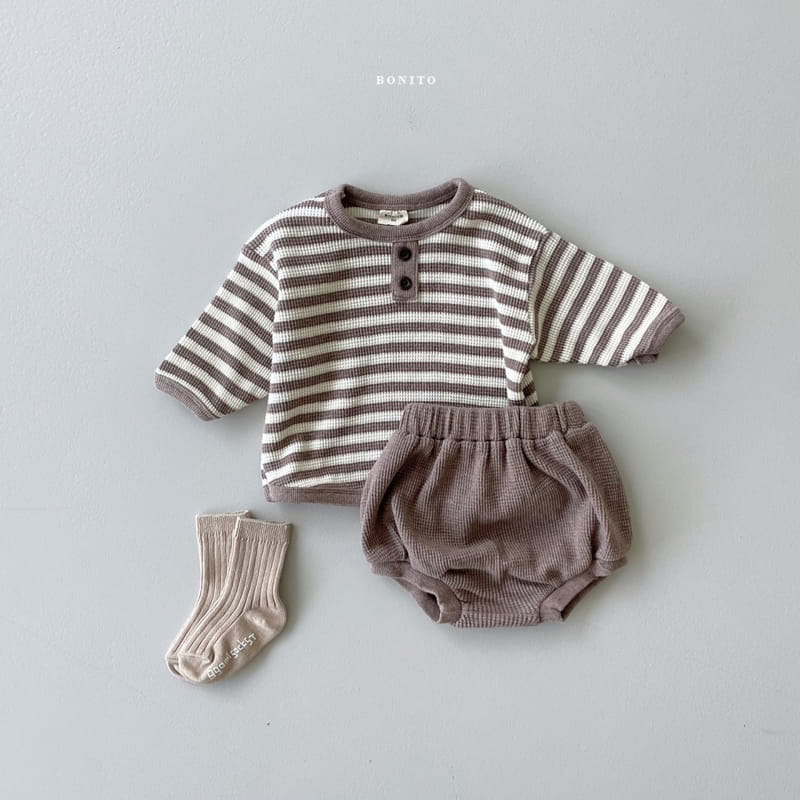 BONITO - Korean Children Fashion - #Kfashion4kids - Waffle Top Bloomer Set - 3