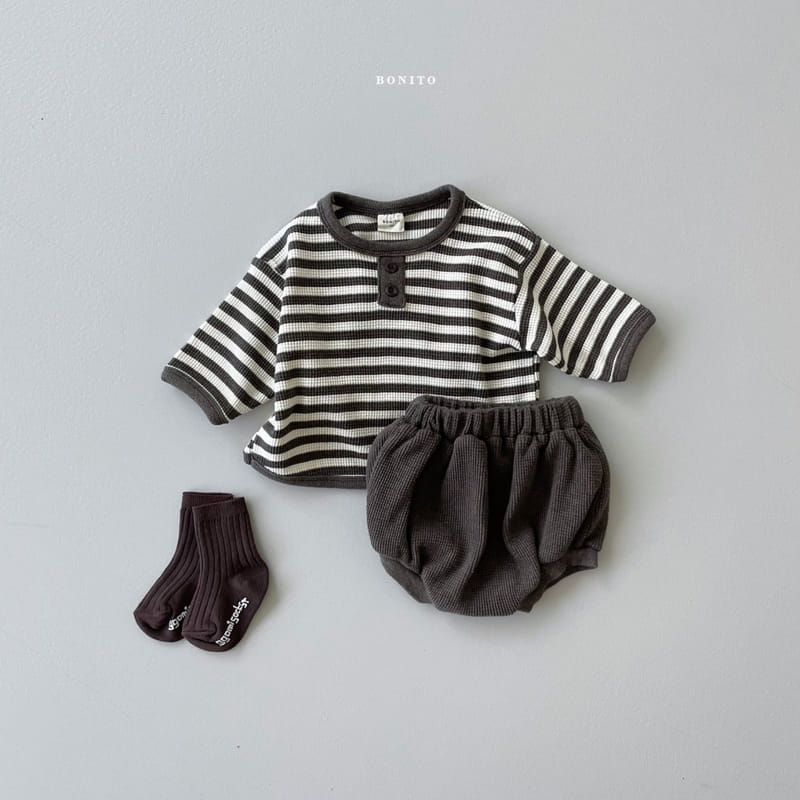 BONITO - Korean Children Fashion - #Kfashion4kids - Waffle Top Bloomer Set - 4