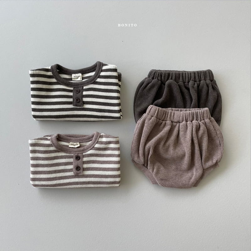 BONITO - Korean Children Fashion - #Kfashion4kids - Waffle Top Bloomer Set - 5
