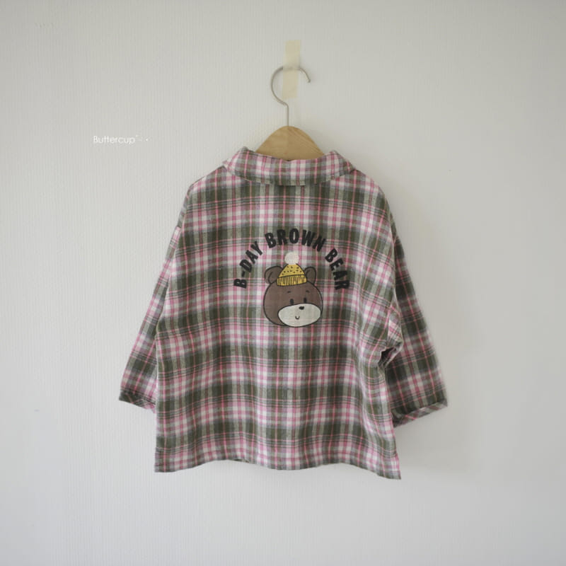 BUTTERCUP - Korean Children Fashion - #Kfashion4kids - Check Bear Shirt Jacket - 9