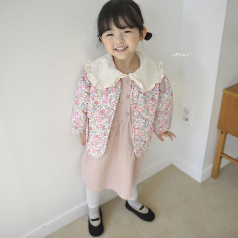 BUTTERCUP - Korean Children Fashion - #Kfashion4kids - Flower Jar Quilting Padding Jumper