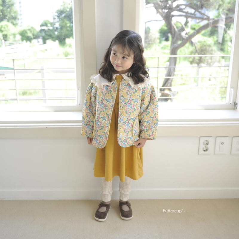 BUTTERCUP - Korean Children Fashion - #Kfashion4kids - Flower Jar Quilting Padding Jumper - 12