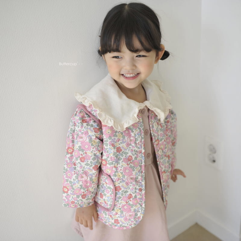 BUTTERCUP - Korean Children Fashion - #Kfashion4kids - Flower Jar Quilting Padding Jumper - 2