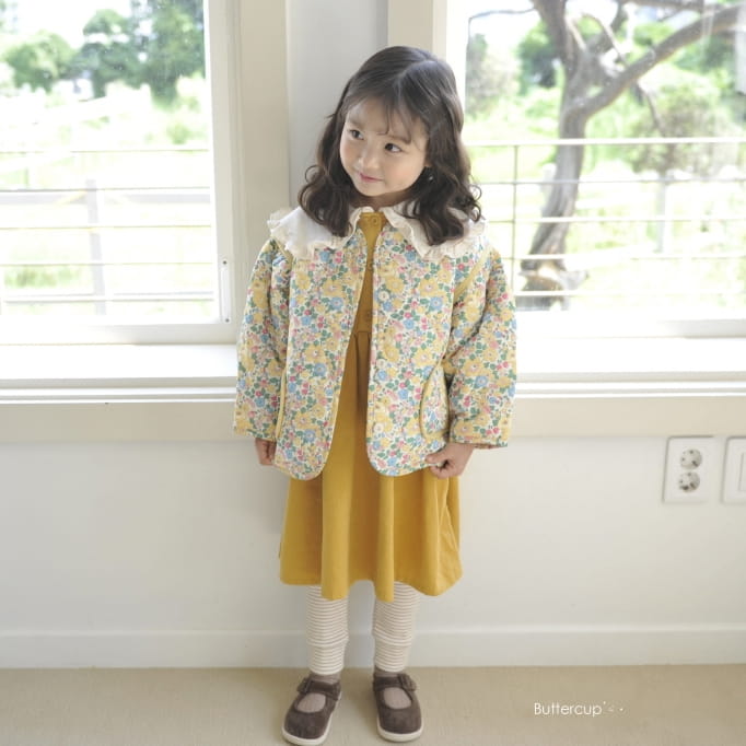 BUTTERCUP - Korean Children Fashion - #Kfashion4kids - Flower Jar Quilting Padding Jumper - 3