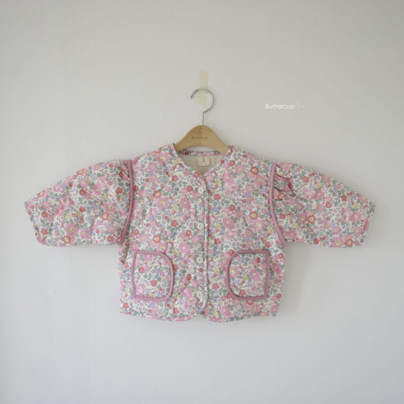 BUTTERCUP - Korean Children Fashion - #Kfashion4kids - Flower Jar Quilting Padding Jumper - 6