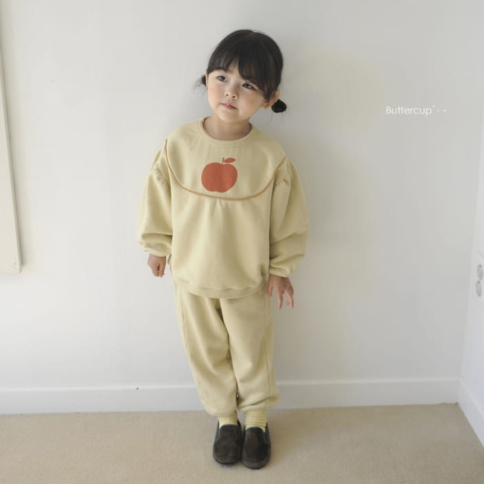BUTTERCUP - Korean Children Fashion - #Kfashion4kids - Apple Round Top Bottom Set