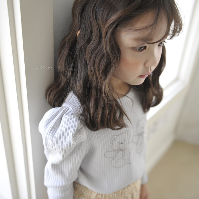 BUTTERCUP - Korean Children Fashion - #Kfashion4kids - Hi Bear Rib Tee - 4