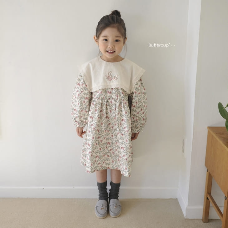 BUTTERCUP - Korean Children Fashion - #Kfashion4kids - Mami Bear Flower One-piece - 3