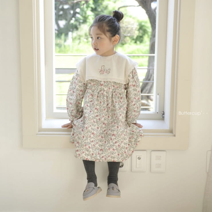 BUTTERCUP - Korean Children Fashion - #Kfashion4kids - Mami Bear Flower One-piece - 4