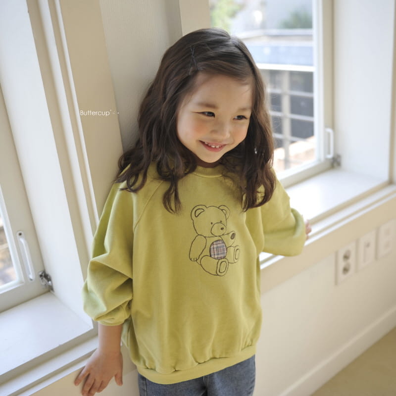 BUTTERCUP - Korean Children Fashion - #Kfashion4kids - Patch Bear Raglan Sweatshirt - 2