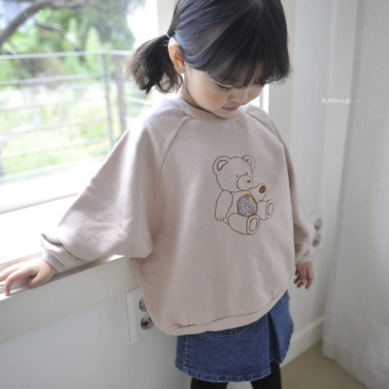 BUTTERCUP - Korean Children Fashion - #Kfashion4kids - Patch Bear Raglan Sweatshirt - 4