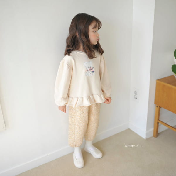 BUTTERCUP - Korean Children Fashion - #Kfashion4kids - Sharbet Bear Frill Pullover