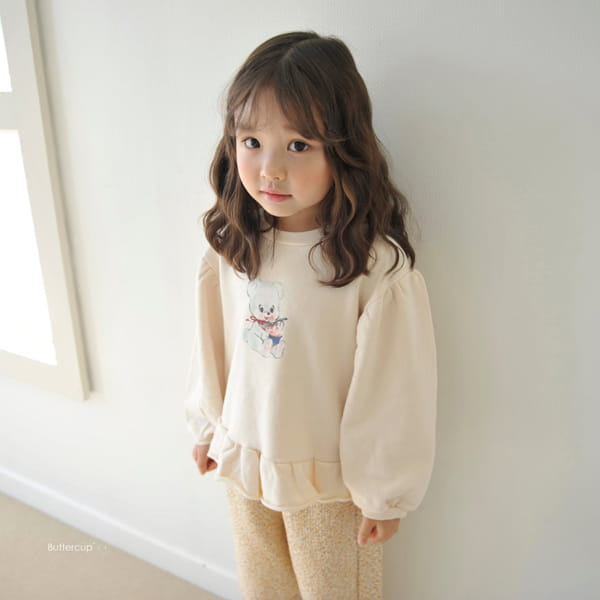 BUTTERCUP - Korean Children Fashion - #Kfashion4kids - Sharbet Bear Frill Pullover - 10