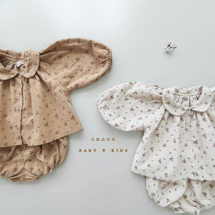 CHOCO-BEBE - Korean Children Fashion - #Kfashion4kids - Milk Corduroy Blouse & Bloomer - 12