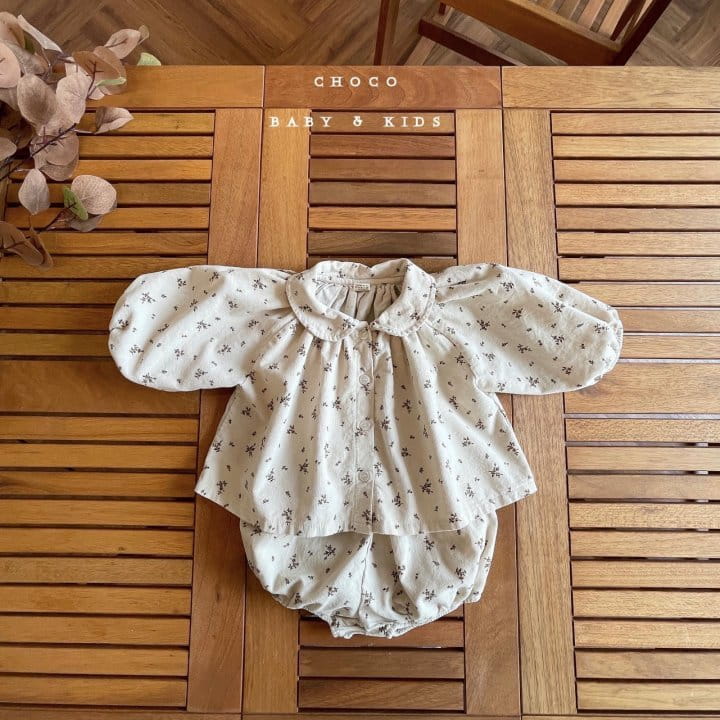 CHOCO-BEBE - Korean Children Fashion - #Kfashion4kids - Milk Corduroy Blouse & Bloomer - 2
