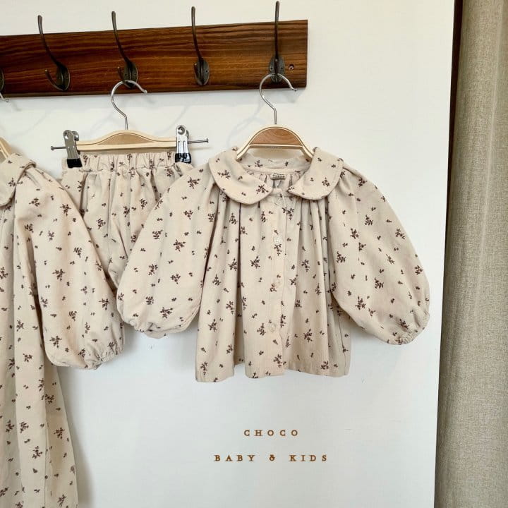 CHOCO-BEBE - Korean Children Fashion - #Kfashion4kids - Milk Corduroy Blouse & Bloomer - 4