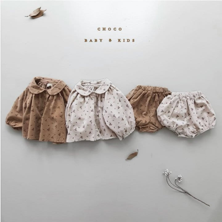 CHOCO-BEBE - Korean Children Fashion - #Kfashion4kids - Milk Corduroy Blouse & Bloomer - 8