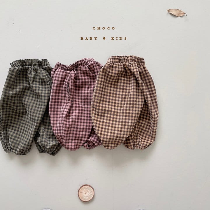CHOCO-BEBE - Korean Children Fashion - #Kfashion4kids - Corduroy Check Slacks - 6