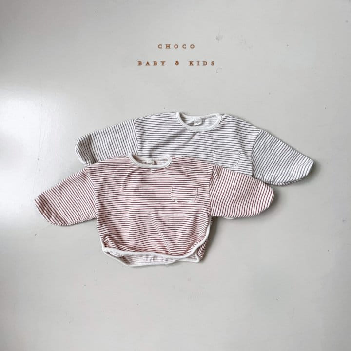 CHOCO-BEBE - Korean Children Fashion - #Kfashion4kids - Stripe Piping Tee