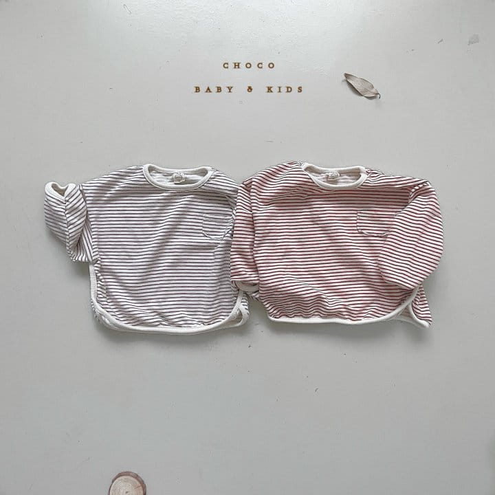 CHOCO-BEBE - Korean Children Fashion - #Kfashion4kids - Stripe Piping Tee - 4