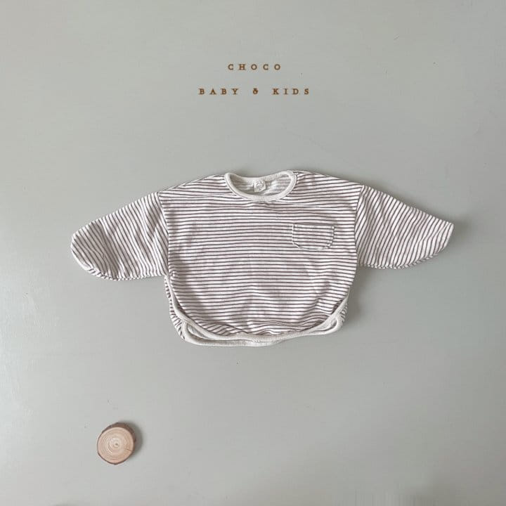 CHOCO-BEBE - Korean Children Fashion - #Kfashion4kids - Stripe Piping Tee - 6