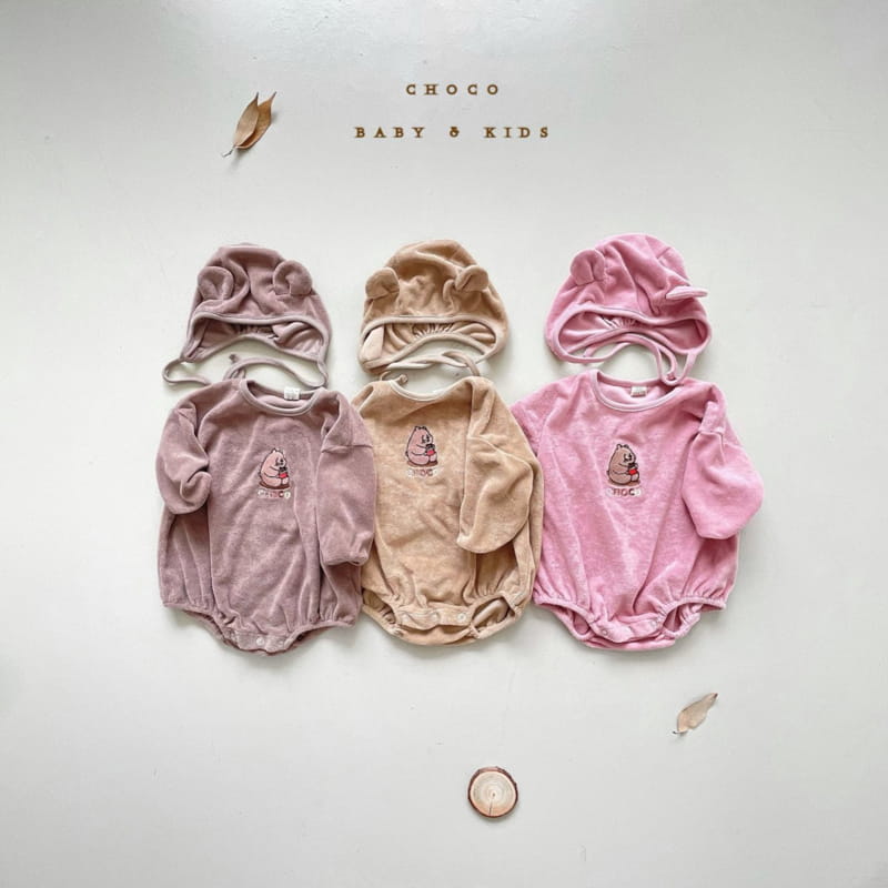 CHOCO-BEBE - Korean Children Fashion - #Kfashion4kids - Towel Bear Bodysuit