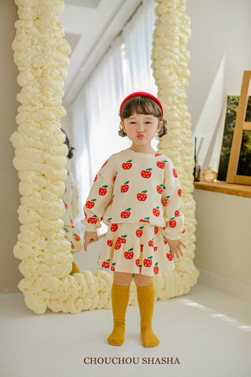 CHOUCHOU SHASHA - Korean Children Fashion - #Kfashion4kids - Apple Top Bottom Set
