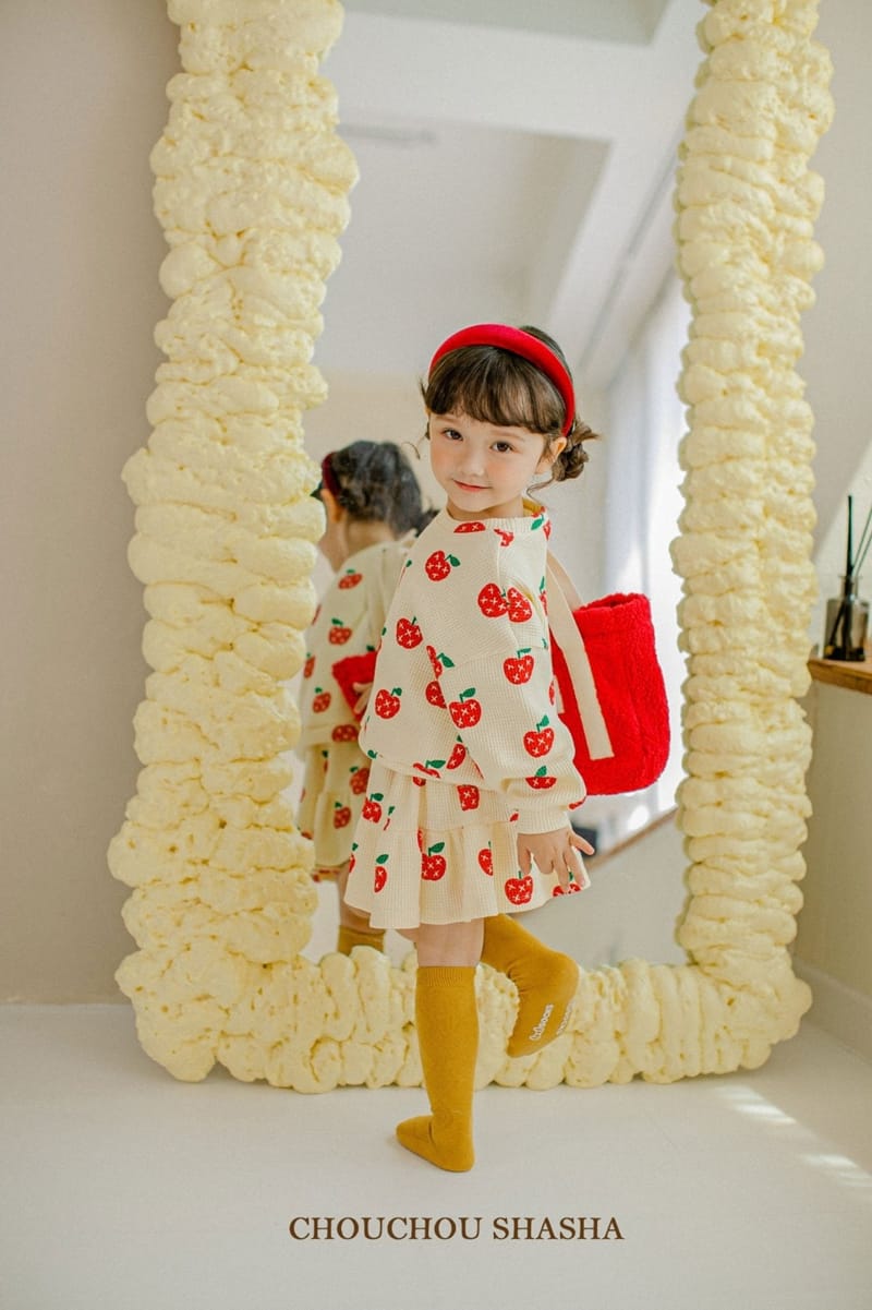 CHOUCHOU SHASHA - Korean Children Fashion - #Kfashion4kids - Apple Top Bottom Set - 5
