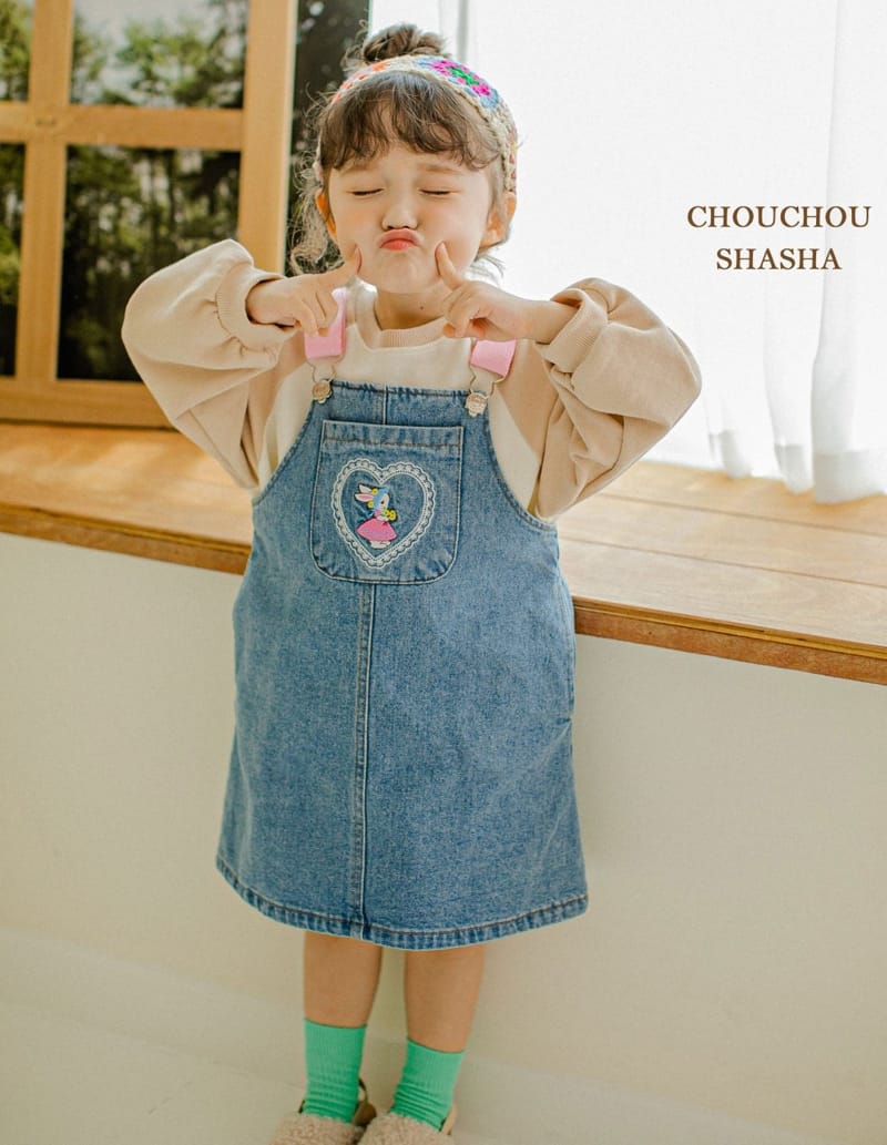 CHOUCHOU SHASHA - Korean Children Fashion - #Kfashion4kids - Denim Overall Skirrt - 6