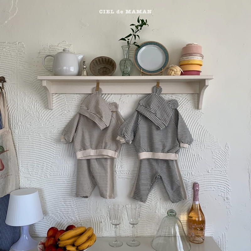 CIEL DE MAMAN - Korean Children Fashion - #Kfashion4kids - Papillon Top Bottom Set - 8