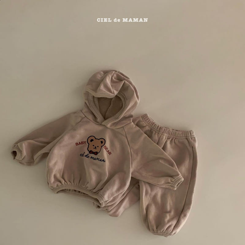 CIEL DE MAMAN - Korean Children Fashion - #Kfashion4kids - Bebe Hood Top Bottom Set - 3