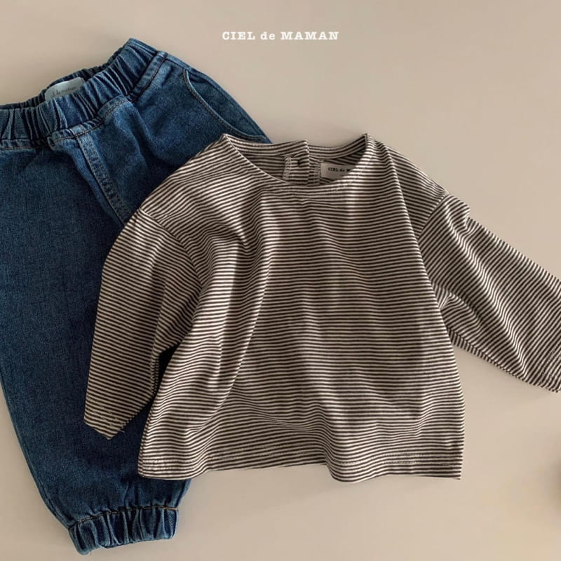 CIEL DE MAMAN - Korean Children Fashion - #Kfashion4kids - Denim Jogger Pants - 5