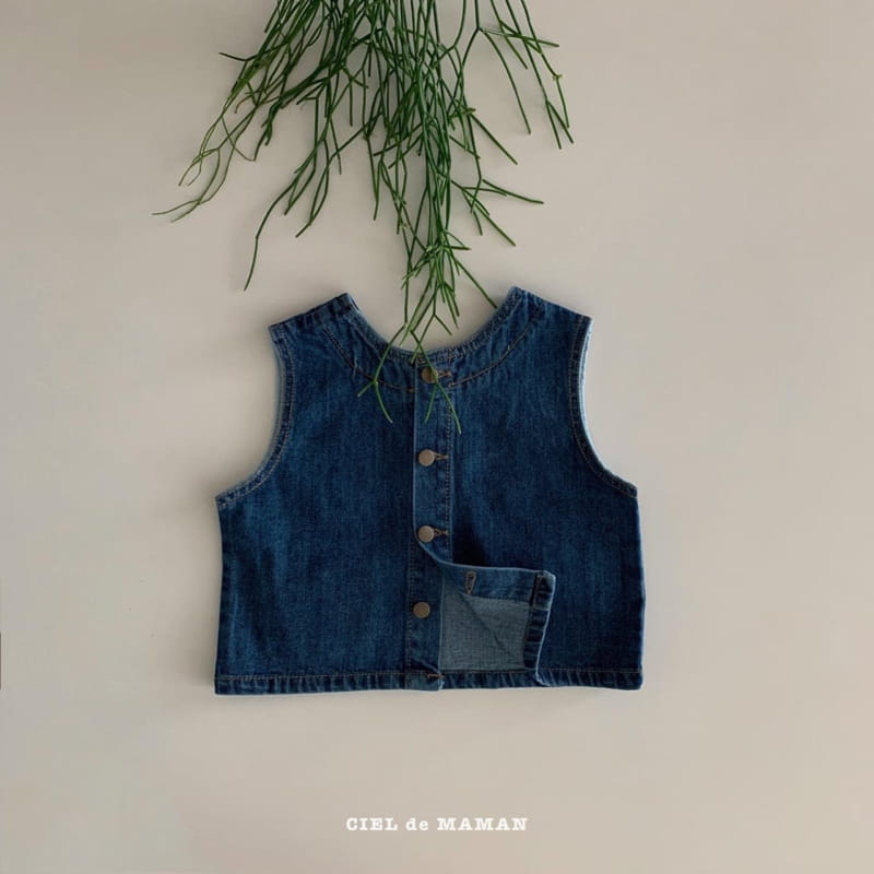 CIEL DE MAMAN - Korean Children Fashion - #Kfashion4kids - Denim Vest