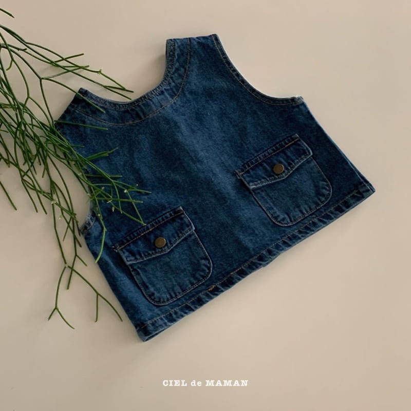 CIEL DE MAMAN - Korean Children Fashion - #Kfashion4kids - Denim Vest - 2