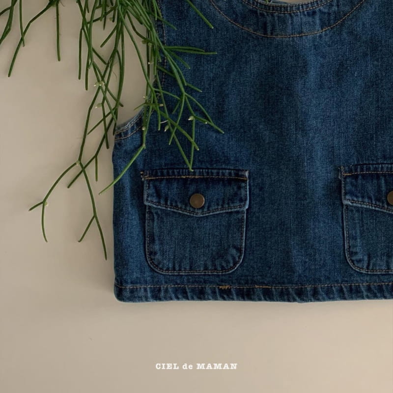 CIEL DE MAMAN - Korean Children Fashion - #Kfashion4kids - Denim Vest - 3