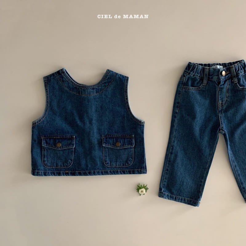 CIEL DE MAMAN - Korean Children Fashion - #Kfashion4kids - Denim Vest - 7