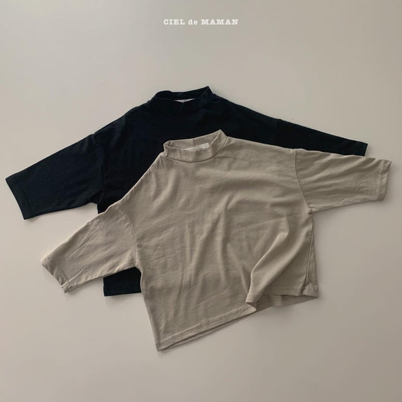 CIEL DE MAMAN - Korean Children Fashion - #Kfashion4kids - Half Turtleneck 1+1 Tee