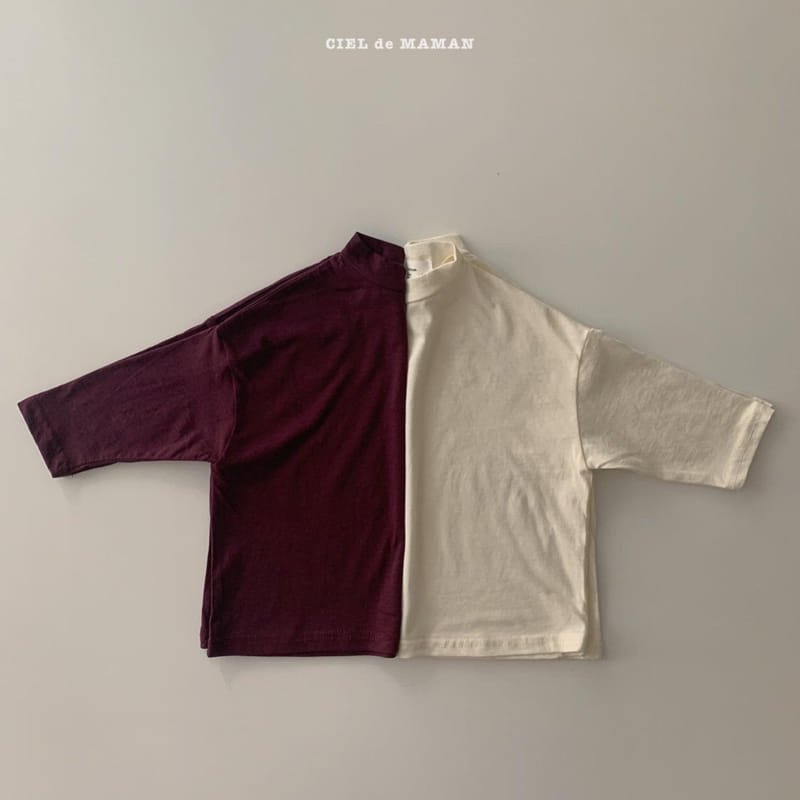 CIEL DE MAMAN - Korean Children Fashion - #Kfashion4kids - Half Turtleneck 1+1 Tee - 3