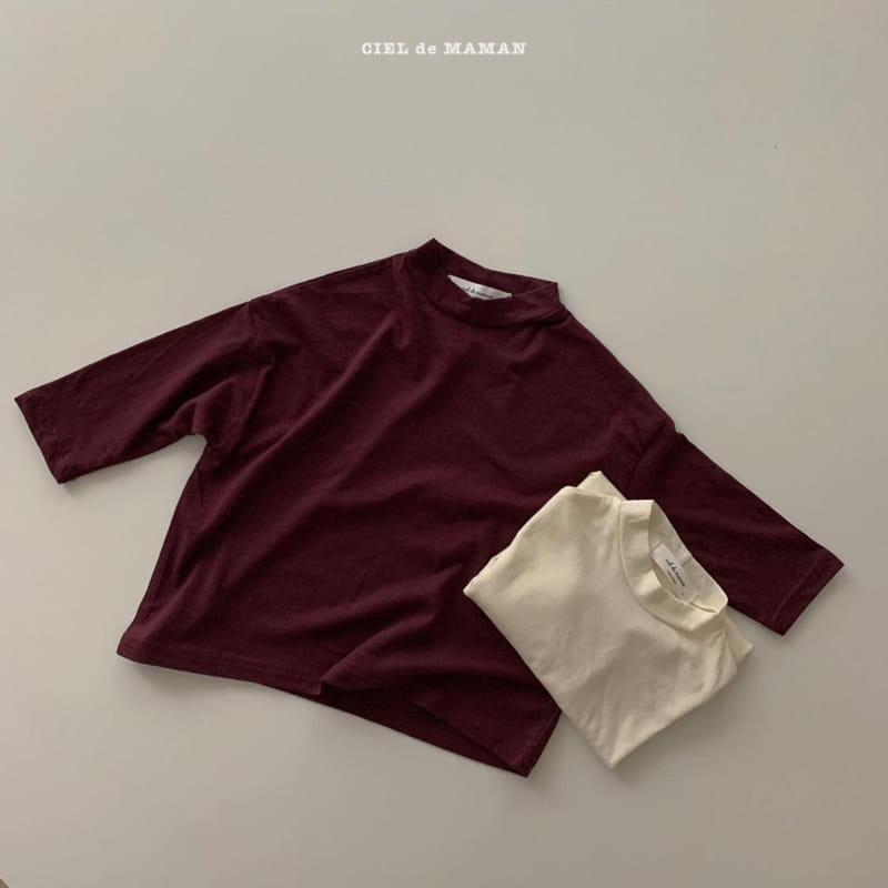 CIEL DE MAMAN - Korean Children Fashion - #Kfashion4kids - Half Turtleneck 1+1 Tee - 4