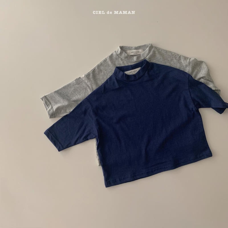 CIEL DE MAMAN - Korean Children Fashion - #Kfashion4kids - Half Turtleneck 1+1 Tee - 5