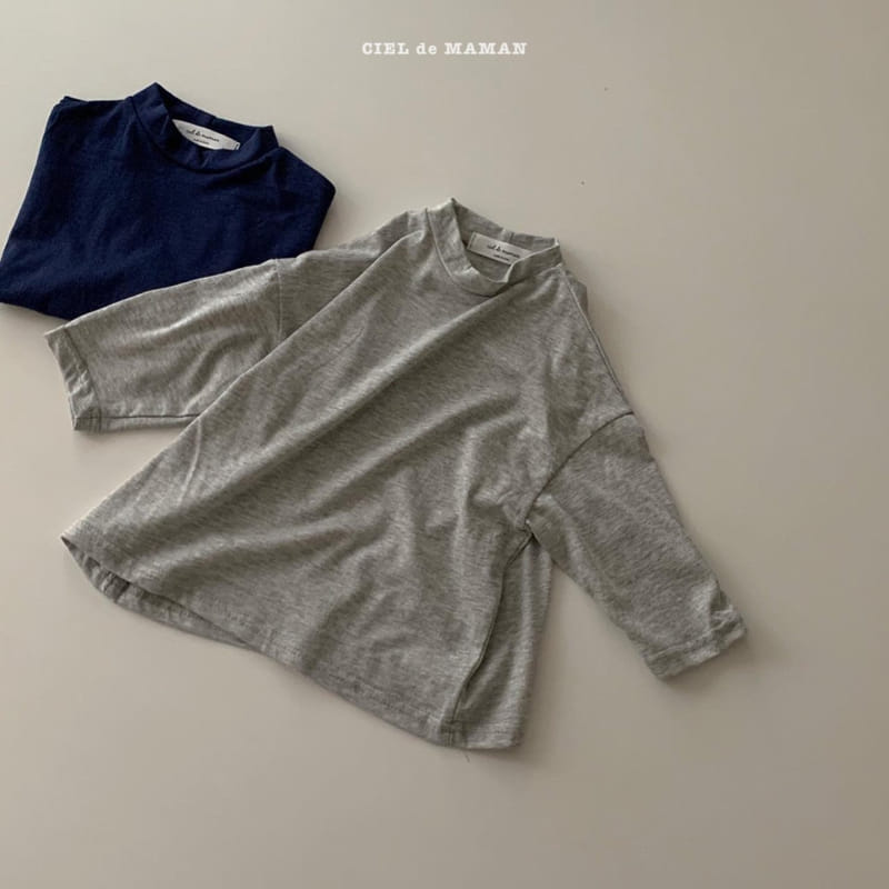CIEL DE MAMAN - Korean Children Fashion - #Kfashion4kids - Half Turtleneck 1+1 Tee - 6
