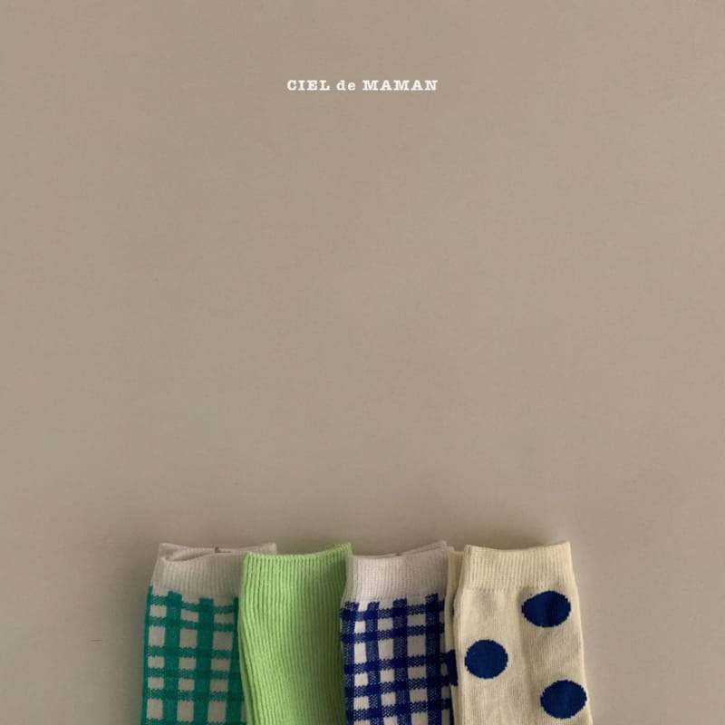 CIEL DE MAMAN - Korean Children Fashion - #Kfashion4kids - Point Socks [set of 4] - 4