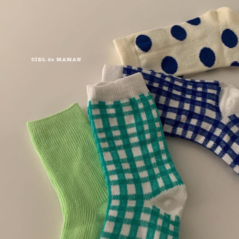CIEL DE MAMAN - Korean Children Fashion - #Kfashion4kids - Point Socks [set of 4] - 5
