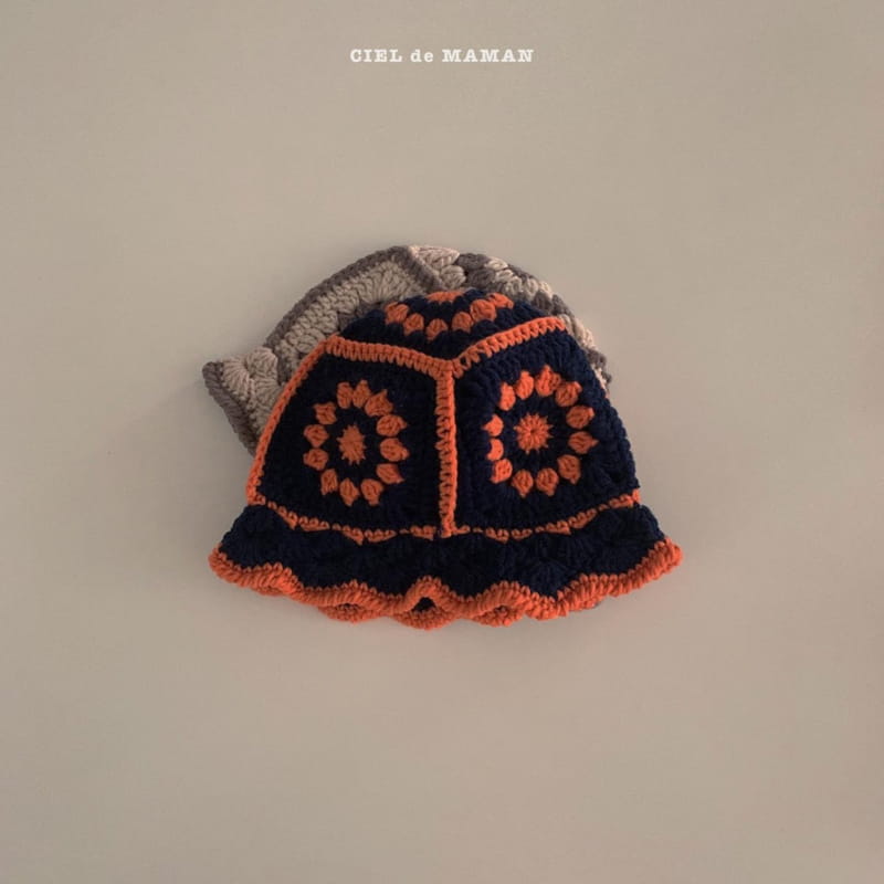 CIEL DE MAMAN - Korean Children Fashion - #Kfashion4kids - Snow Flower Knit Bucket Hat