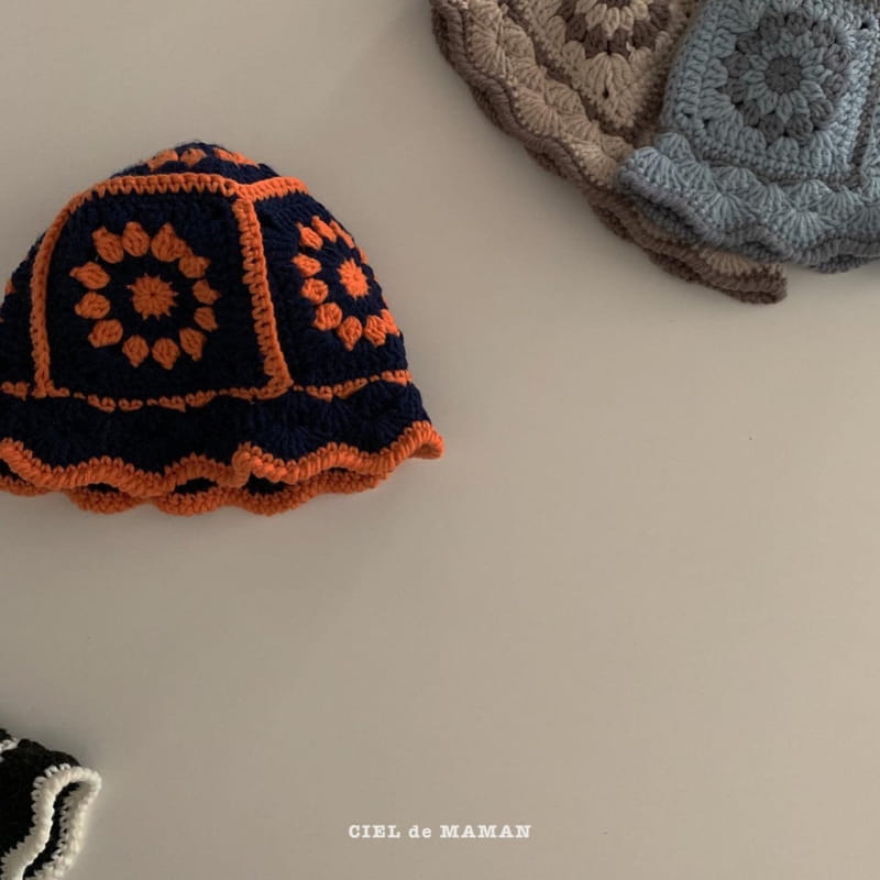 CIEL DE MAMAN - Korean Children Fashion - #Kfashion4kids - Snow Flower Knit Bucket Hat - 2