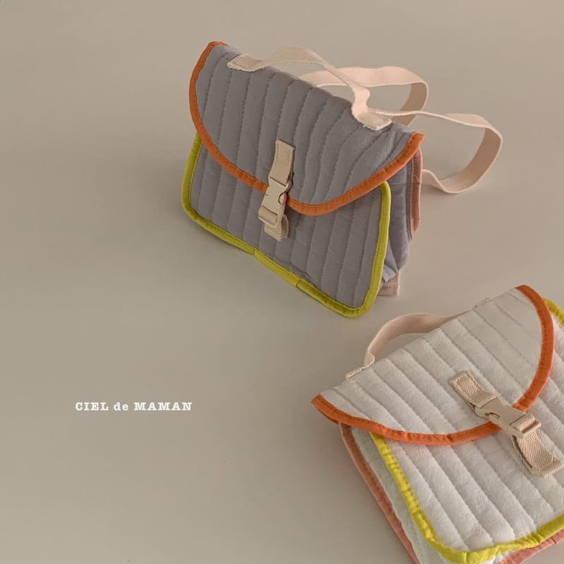 CIEL DE MAMAN - Korean Children Fashion - #Kfashion4kids - Colored Quilting Back Bag