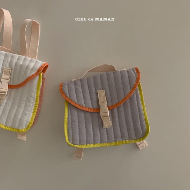 CIEL DE MAMAN - Korean Children Fashion - #Kfashion4kids - Colored Quilting Back Bag - 2